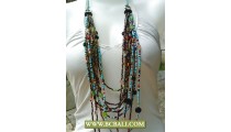 Long Necklace Beading Multi Strand